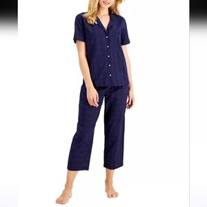 Charter Club Navy Blue Sleepwear Set In Size Medium